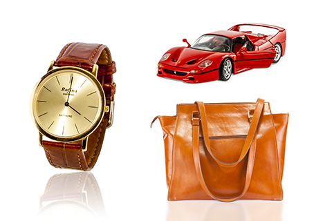 fotografia produktowa packschot, zegarek torba i ferrari