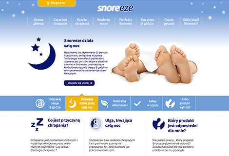 zdjęcie pierwszej strony snoreeze.pl